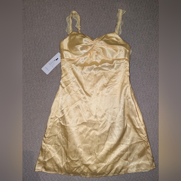 Wear Your Love Other - Wear Your Love Yellow Satin Dress NWT Women's Size 2